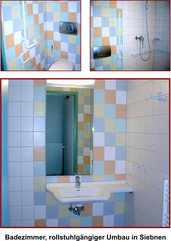 Badezimmer, rollstuhlgängiger Umbau in Siebnen