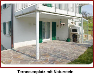 Terrassenplatz mit Naturstein