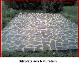 Sitzplatz aus Naturstein